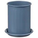 IKEA VÄLVÅRDAD (ИКЕА ВЭЛВОРДАД) — Подставка для столовых приборов, тёмный серо-синий/оцинкованная 13 см — фото 1