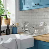 IKEA VÄLVÅRDAD (ИКЕА ВЭЛВОРДАД) — Подставка для столовых приборов, тёмный серо-синий/оцинкованная 13 см — фото 4