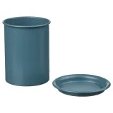 IKEA VÄLVÅRDAD (ИКЕА ВЭЛВОРДАД) — Подставка для столовых приборов, тёмный серо-синий/оцинкованная 13 см — фото 6