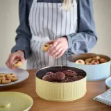 IKEA BETTHAJ (ИКЕА БЕТТХАЙ) — Банка с крышкой, для печенья/бледно-жёлтая бледно-голубая 2.5 л — фото 2