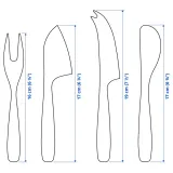 IKEA TILLAGD (ИКЕА ТИЛЛАГД) — Нож для сыра, набор 4 шт., цвет латуни — фото 5