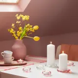 IKEA BLADFÅGEL (ИКЕА БЛАДФОГЕЛ) — Подставка для свечи, стекло бесцветное 11 см — фото 3