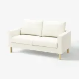 IKEA SALTSJÖBADEN (ИКЕА САЛТШЁБАДЕН) — Чехол на 2-местный диван, Блекинге белый — фото 2