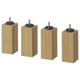 IKEA BURFJORD (ИКЕА БУРФЙОРД) — Ножка, имитация дуба 12.5 см — фото 1