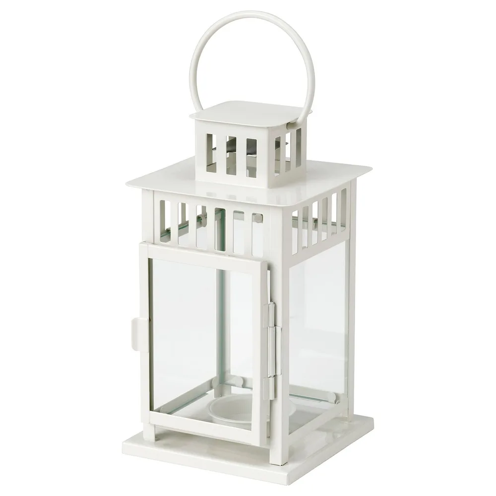 IKEA BORRBY (ИКЕА БОРРБЙ) — Фонарь, для дома/улицы белый 20 см