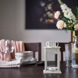 IKEA BORRBY (ИКЕА БОРРБЙ) — Фонарь, для дома/улицы белый 20 см — фото 2