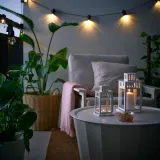 IKEA BORRBY (ИКЕА БОРРБЙ) — Фонарь, для дома/улицы белый 20 см — фото 3