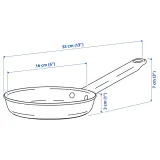 IKEA GULDÖRING (ИКЕА ГУЛДЁРИНГ) — Сковорода, антипригарное покрытие нерж. сталь/черно-серый 16 см — фото 4