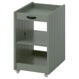 IKEA BRYTNING (ИКЕА БРИТНИНГ) — Тумба на колёсах, зелёная 29x40x47 см — фото 1