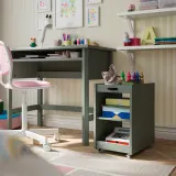 IKEA BRYTNING (ИКЕА БРИТНИНГ) — Тумба на колёсах, зелёная 29x40x47 см — фото 2
