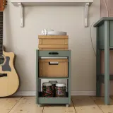 IKEA BRYTNING (ИКЕА БРИТНИНГ) — Тумба на колёсах, зелёная 29x40x47 см — фото 5