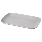 IKEA FÄRGKLAR (ИКЕА ФЭРГКЛАР) — Тарелка, матовая светло-серая 30x18 см — фото 1