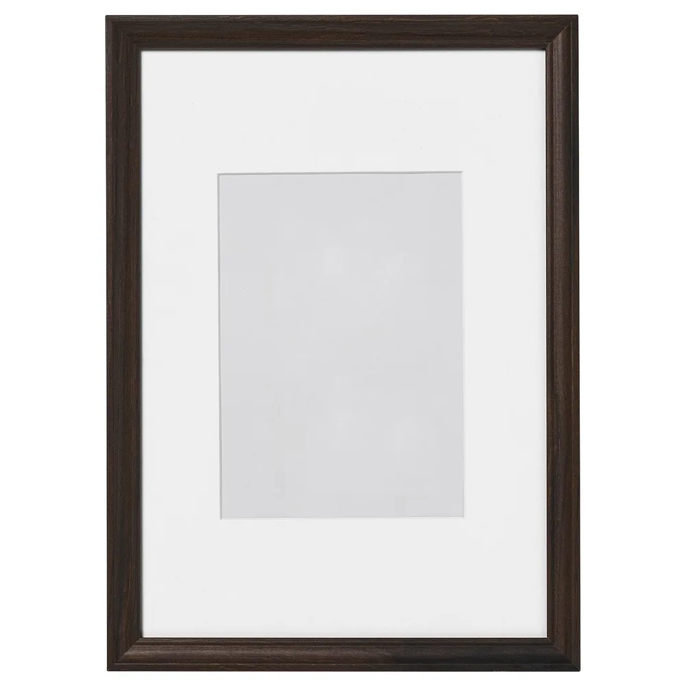 IKEA KLOTKÖRSBÄR (ИКЕА КЛОТКЁРСБЭР) — Рамка, под дуб/тёмно-коричневая 21x30 см