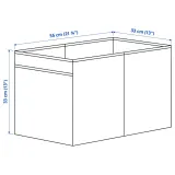 IKEA SLÄKT (ИКЕА СЛЭКТ) — Коробка для хранения, бежевая 55x33x33 см — фото 7