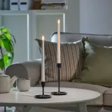 IKEA SMÅLOM (ИКЕА СМОЛОМ) — Свеча коническая LED, на батарейках белая — фото 2