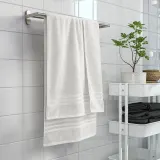 IKEA BROKGLIM (ИКЕА БРОКГЛИМ) — Полотенце банное, белое 70x140 см — фото 4