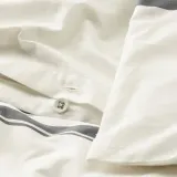IKEA JÄTTEFRÄKEN (ИКЕА ЙЭТТЕФРЭКЕН) — Пододеяльник и 2 наволочки, белый/тёмно-серый 200x200/50x60 см — фото 5