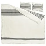 IKEA JÄTTEFRÄKEN (ИКЕА ЙЭТТЕФРЭКЕН) — Пододеяльник и 2 наволочки, белый/тёмно-серый 200x200/50x60 см — фото 6
