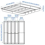 IKEA VARIERA (ИКЕА ВАРИЕРА) — Вкладыш для столовых приборов, регулируемый 30-52х47 см — фото 6