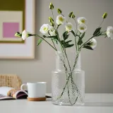 IKEA GULDSPETT (ИКЕА ГУЛДСПЕТТ) — Искусственный цветок, бумага/эустома белый 55 см — фото 2
