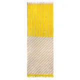 IKEA MÄVINN (ИКЕА МЭВИНН) — Ковёр безворсовый, жёлтый/полосатый узор 70х200 см — фото 1