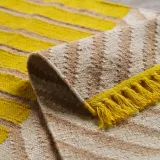 IKEA MÄVINN (ИКЕА МЭВИНН) — Ковёр безворсовый, жёлтый/полосатый узор 70х200 см — фото 2