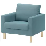 IKEA SALTSJÖBADEN (ИКЕА САЛТШЁБАДЕН) — Чехол на кресло, Фридтуна тёмный серо-синий — фото 2