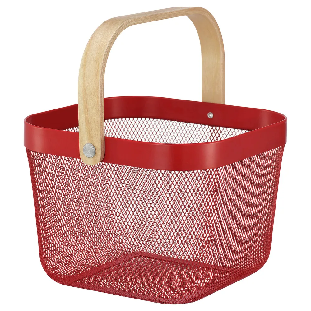 IKEA RISATORP (ИКЕА РИСАТОРП) — Корзина, ярко-красный 25x26x18 см