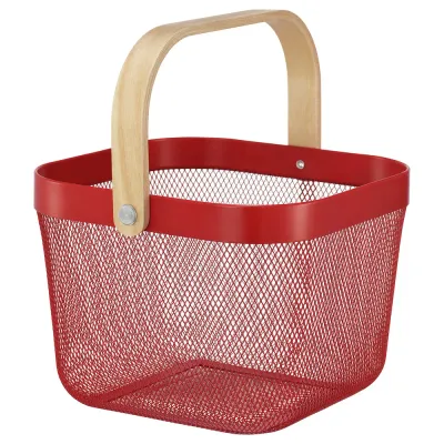 IKEA RISATORP (ИКЕА РИСАТОРП) — Корзина, ярко-красный 25x26x18 см