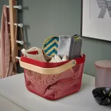 IKEA RISATORP (ИКЕА РИСАТОРП) — Корзина, ярко-красный 25x26x18 см — фото 2