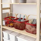 IKEA RISATORP (ИКЕА РИСАТОРП) — Корзина, ярко-красный 25x26x18 см — фото 3