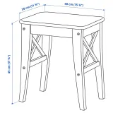 IKEA ROSENTORP (ИКЕА РОСЕНТОРП) — Табурет, белый — фото 4