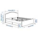 IKEA RAMNEFJÄLL (ИКЕА РАМНЕФЙЭЛЛ) — Чехол на каркас кровати, Киланда тёмно-синий 160x200 см — фото 8