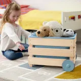IKEA FLISAT (ИКЕА ФЛИСАТ) — Ящик для игрушек на колёсиках 38x43x29 см — фото 4