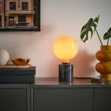 IKEA MOLNART (ИКЕА МОЛНАРТ) — Светодиодная лампа E27 150 люмен, шар оранжево-розовый 150 мм — фото 2