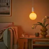 IKEA MOLNART (ИКЕА МОЛНАРТ) — Светодиодная лампа E27 150 люмен, шар оранжево-розовый 150 мм — фото 3