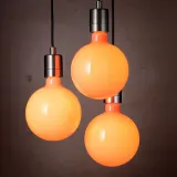 IKEA MOLNART (ИКЕА МОЛНАРТ) — Светодиодная лампа E27 150 люмен, шар оранжево-розовый 150 мм — фото 4