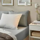IKEA DVALA (ИКЕА ДВАЛА) — Простыня на резинке, серый 140x200 см — фото 3