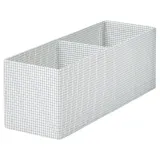 IKEA STUK (ИКЕА СТУК) — Коробка с перегородкой, белый/чёрный 17x51x18 см — фото 1