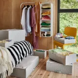 IKEA STUK (ИКЕА СТУК) — Коробка с перегородкой, белый/чёрный 17x51x18 см — фото 7