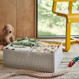 IKEA STUK (ИКЕА СТУК) — Коробка с перегородкой, белый/чёрный 32x51x18 см — фото 2