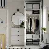 IKEA STUK (ИКЕА СТУК) — Коробка с перегородкой, белый/чёрный 32x51x18 см — фото 5