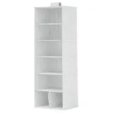 IKEA STUK (ИКЕА СТУК) — Подвесные полки, 7 отделений, белый/чёрный 30x30x90 см — фото 1