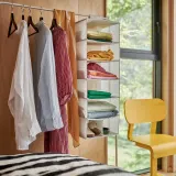 IKEA STUK (ИКЕА СТУК) — Подвесные полки, 7 отделений, белый/чёрный 30x30x90 см — фото 2