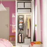 IKEA STUK (ИКЕА СТУК) — Подвесные полки, 7 отделений, белый/чёрный 30x30x90 см — фото 3