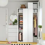 IKEA STUK (ИКЕА СТУК) — Подвесные полки, 7 отделений, белый/чёрный 30x30x90 см — фото 4