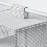 IKEA STUK (ИКЕА СТУК) — Подвесные полки, 7 отделений, белый/чёрный 30x30x90 см — фото 7