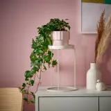 IKEA LÅNGNÄBB (ИКЕА ЛОНГНЭББ) — Подставка для цветочного горшка, для дома/улицы/белая 26 см — фото 2
