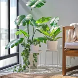 IKEA LÅNGNÄBB (ИКЕА ЛОНГНЭББ) — Подставка для цветочного горшка, для дома/улицы/белая 26 см — фото 4