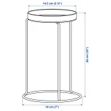 IKEA LÅNGNÄBB (ИКЕА ЛОНГНЭББ) — Подставка для цветочного горшка, для дома/улицы/белая 26 см — фото 5